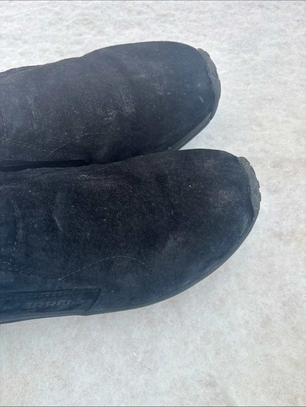 Merrell Men's Black Slip-On Casual Loafers with Red Logo Tabs